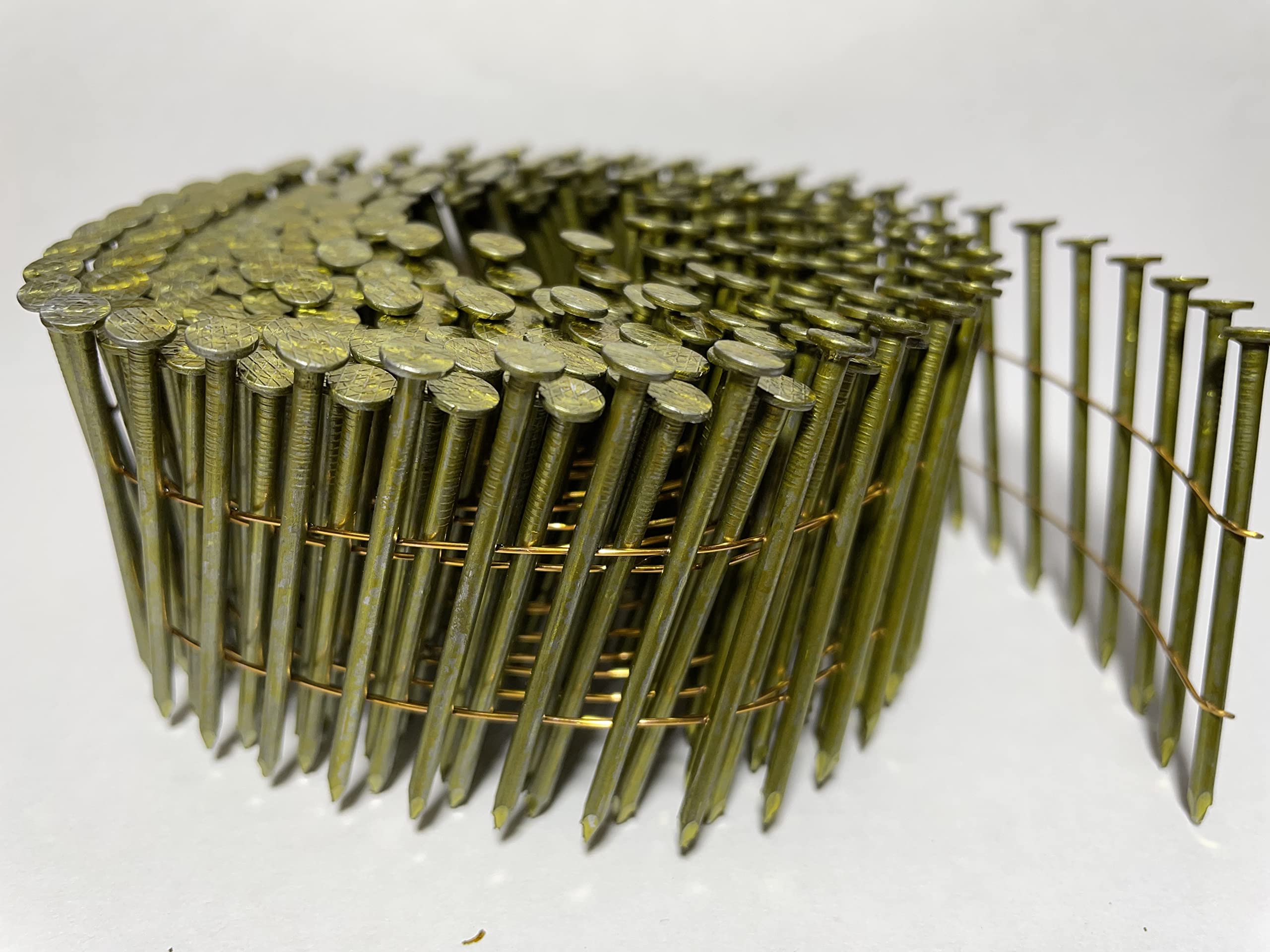 Pro-PAC 2.3x50mm Coil Nails - 1200 Count Smooth Shank Galvanized Framing Nails for Pneumatic Nail Guns - Perfect for Roofing, Fencing, and Woodworking Projects