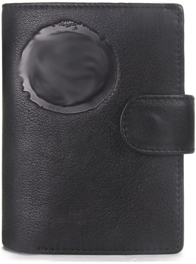 Genuine Leather Men's Wallet with RFID Blocking - Slim Bifold Card Holder & Passport Cover - Perfect for Travel, Business & Everyday Use (Black)
