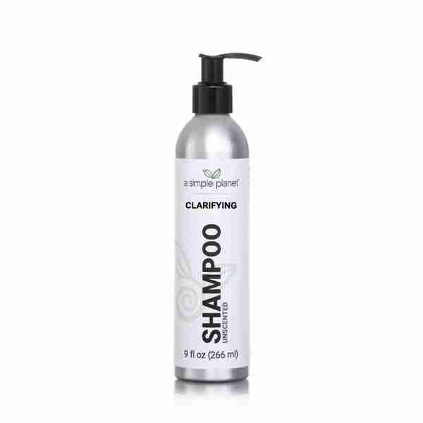 Organic Clarifying Shampoo for Deep Cleansing - Plant-Based Formula (9 oz, Unscented) - Perfect for Removing Buildup & Revitalizing Hair for Daily Use or After Swimming