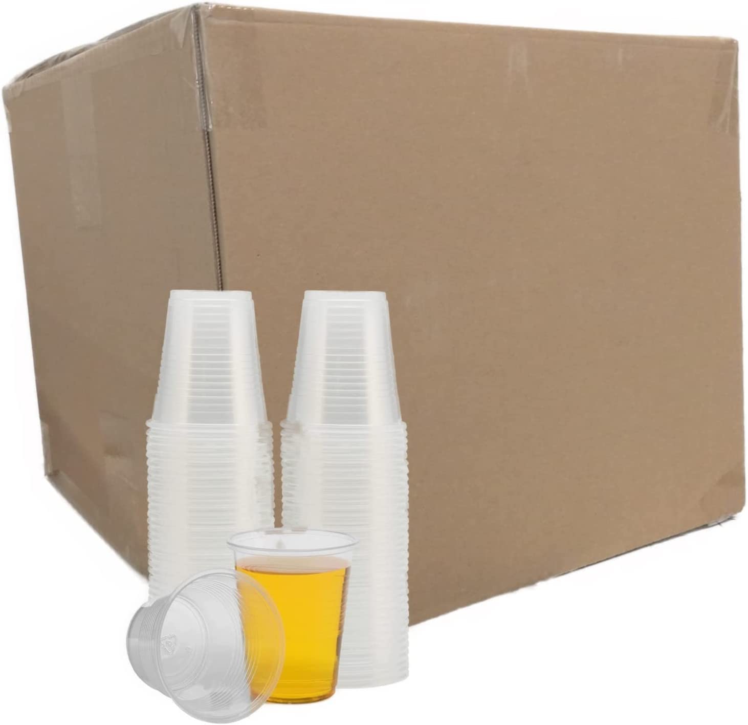Vakly 7 oz Clear Plastic Drinking Cups - 2500 Pack Disposable Food Safe Cups for Cooled Drinks, Mouthwash, Whiskey Tasting & Food Samples | Ideal for Dental Offices, Bathrooms, Parties & Events