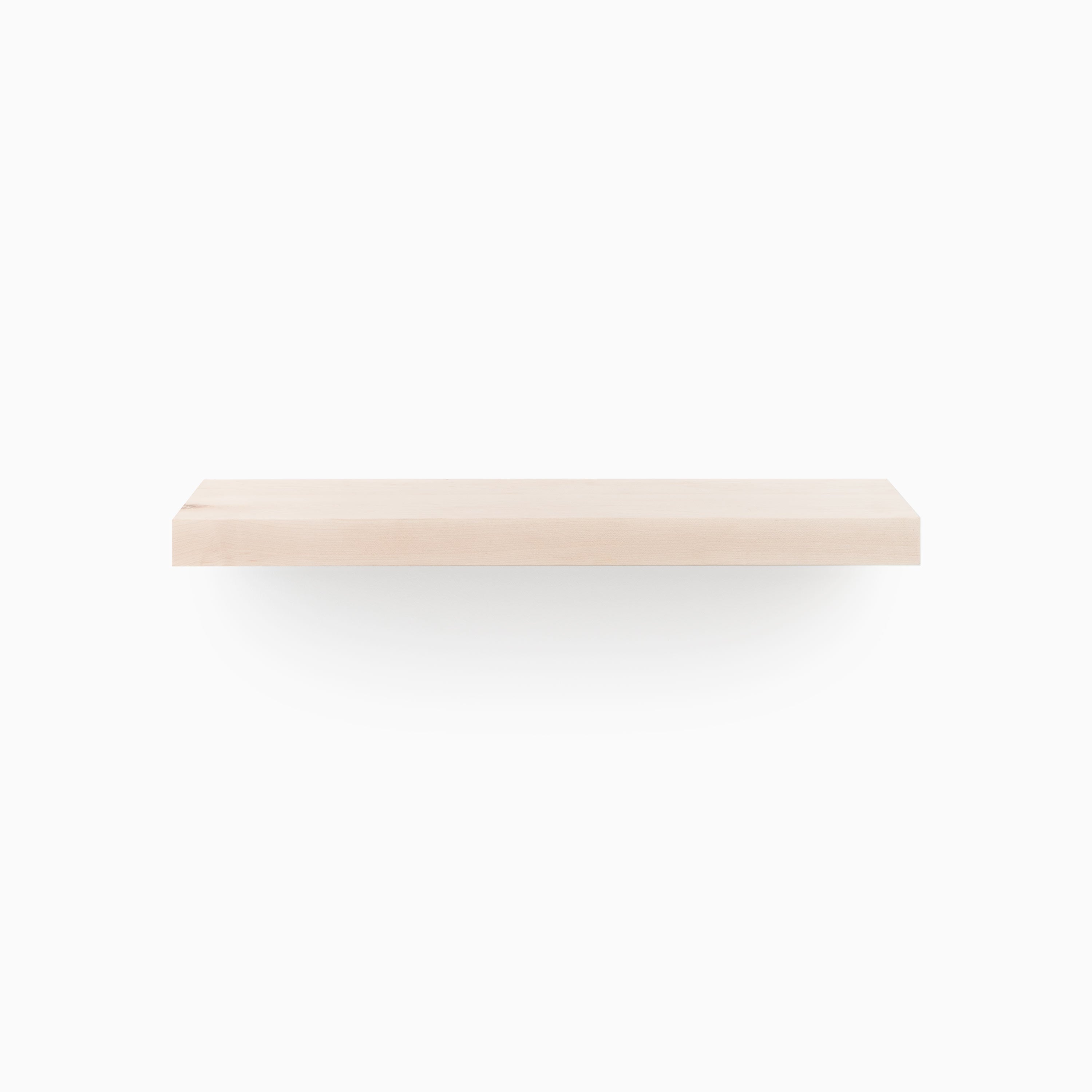 Aksel Unfinished Maple Floating Shelf - Wall Mounted Shelves for Home Decor, Kitchen, Bathroom & Office Storage - Easy DIY Installation