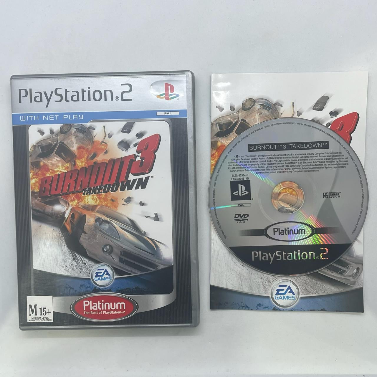 Burnout 3 Takedown - PlayStation 2 PS2 Game with Manual (PAL Version) - High-Speed Racing Action for Retro Gaming Enthusiasts