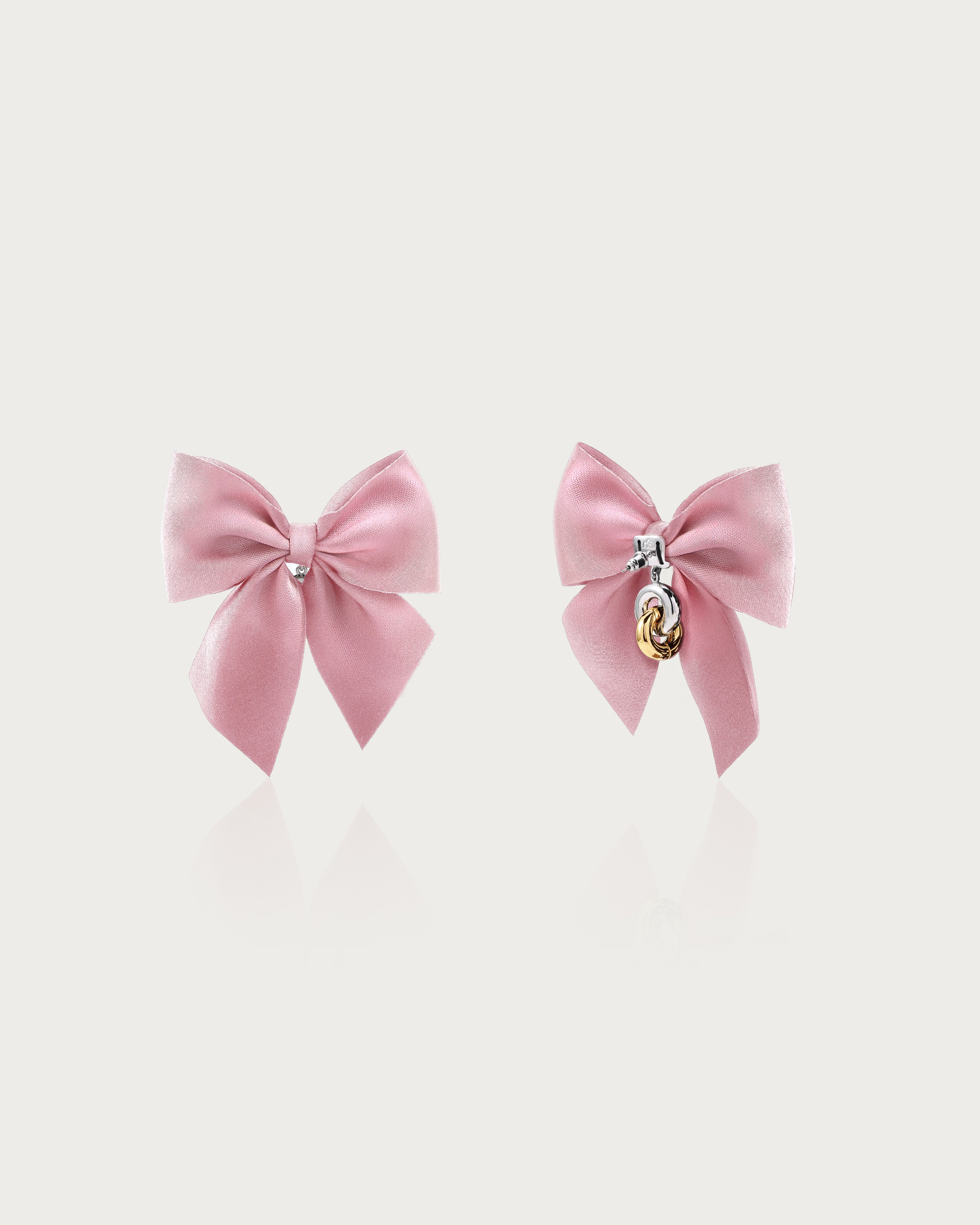 Elegant Pink Bow Earrings for Women - Fashion Jewelry Gift for Girls, Party & Wedding Accessories
