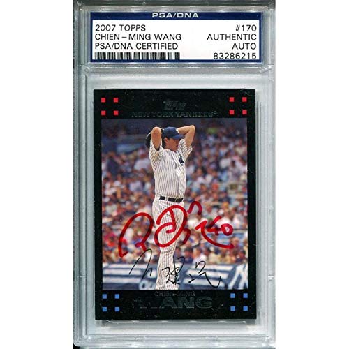 Chien-Ming Wang Autographed 2007 Topps Baseball Card - Signed MLB Memorabilia for Collectors & Fans - Perfect for Sports Memorabilia Displays, Gift Giving, and Baseball Card Collections