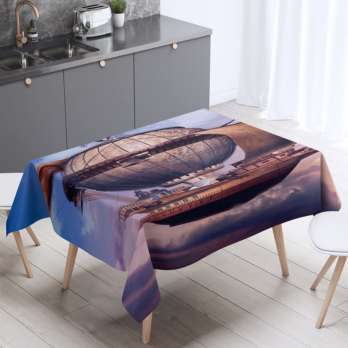 Wooden Sailboat Tablecloth - 55