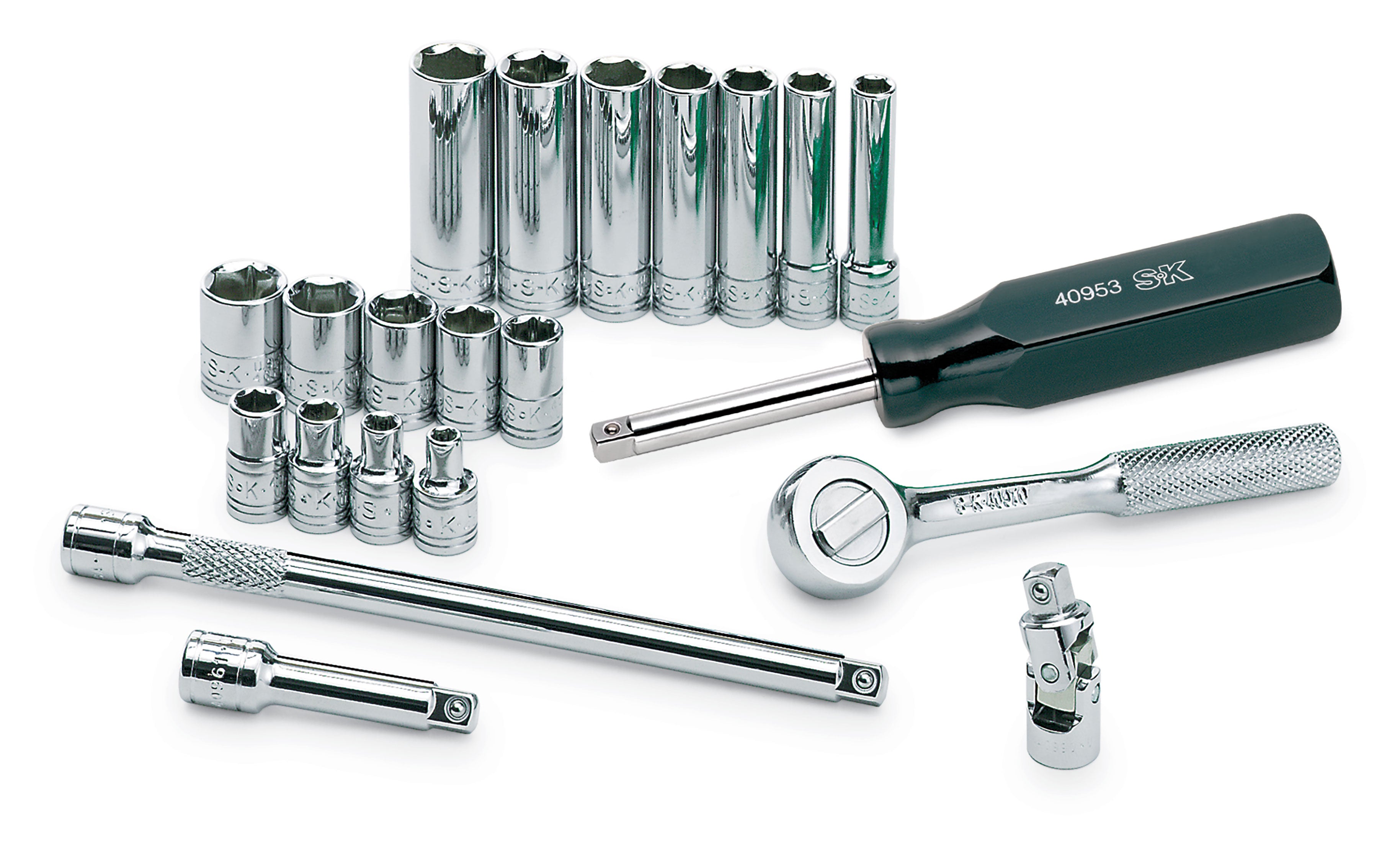 21-Piece 1/4-Inch Drive 6-Point Standard & Deep Metric Chrome Socket Set - Perfect for Automotive Repairs, DIY Projects, and Professional Mechanics