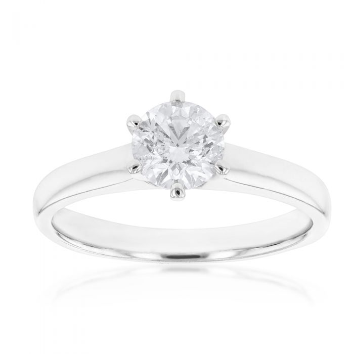 1.00 Carat 18K Gold Solitaire Diamond Engagement Ring with 6-Prong Setting - Perfect for Proposals, Anniversaries & Special Occasions