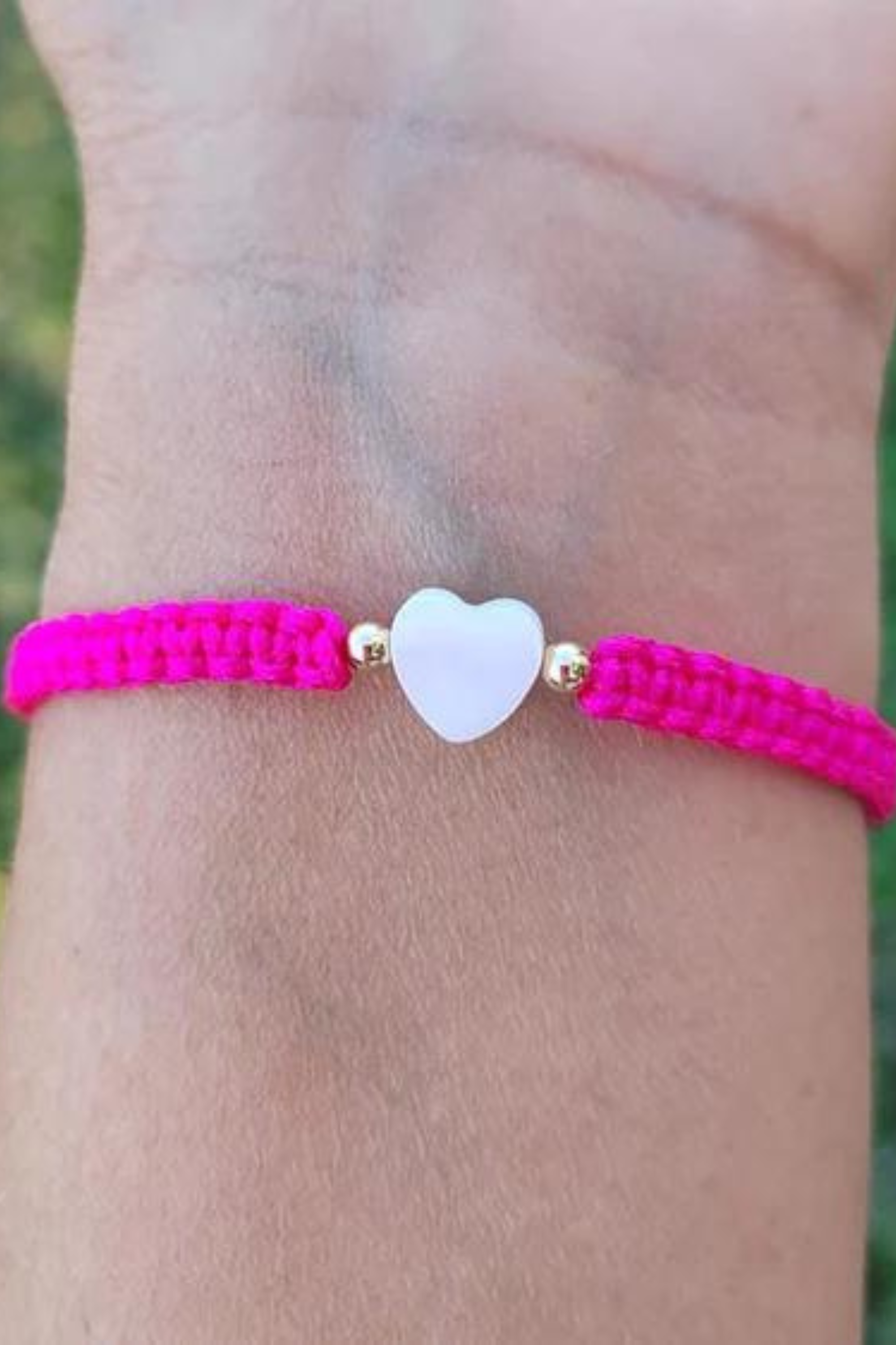 Elegant Mother of Pearl Citron Bracelet in Fuchsia - Perfect for Women's Fashion, Boho Jewelry & Special Occasions