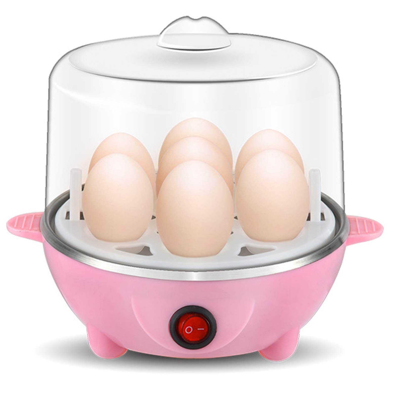 XIONGGG Electric Egg Cooker - 7 Egg Capacity, Soft/Medium/Hard Boil, Auto Shut Off with Measuring Cup - Perfect for Breakfast, Meal Prep & Keto Diet