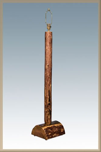 MWHCFL Homestead Lodgepole Pine Floor Lamp - Rustic Wooden Standing Light for Living Room, Bedroom, or Office - Perfect for Reading, Relaxing, and Home Decor