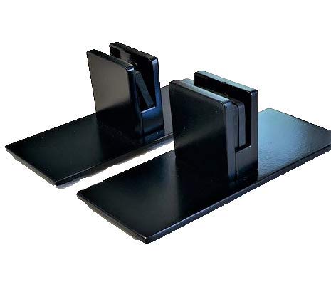 AMS Fireplace Glass Screen with Stainless Steel Bracket - Black Fireplace Glass Protector for 3/8