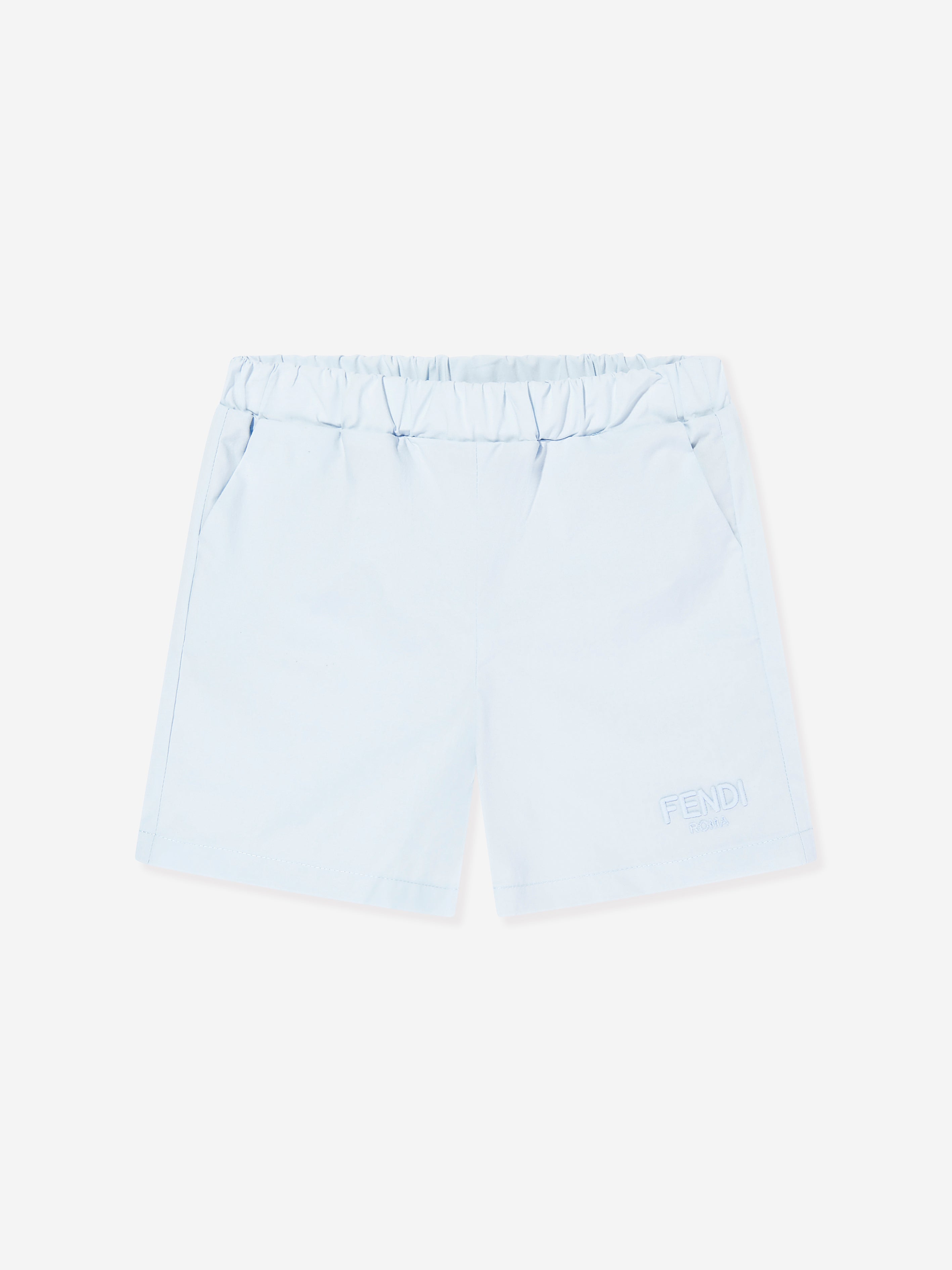 Baby Boys' Blue Logo Shorts - Comfortable Cotton Playwear for Summer Outings & Playdates