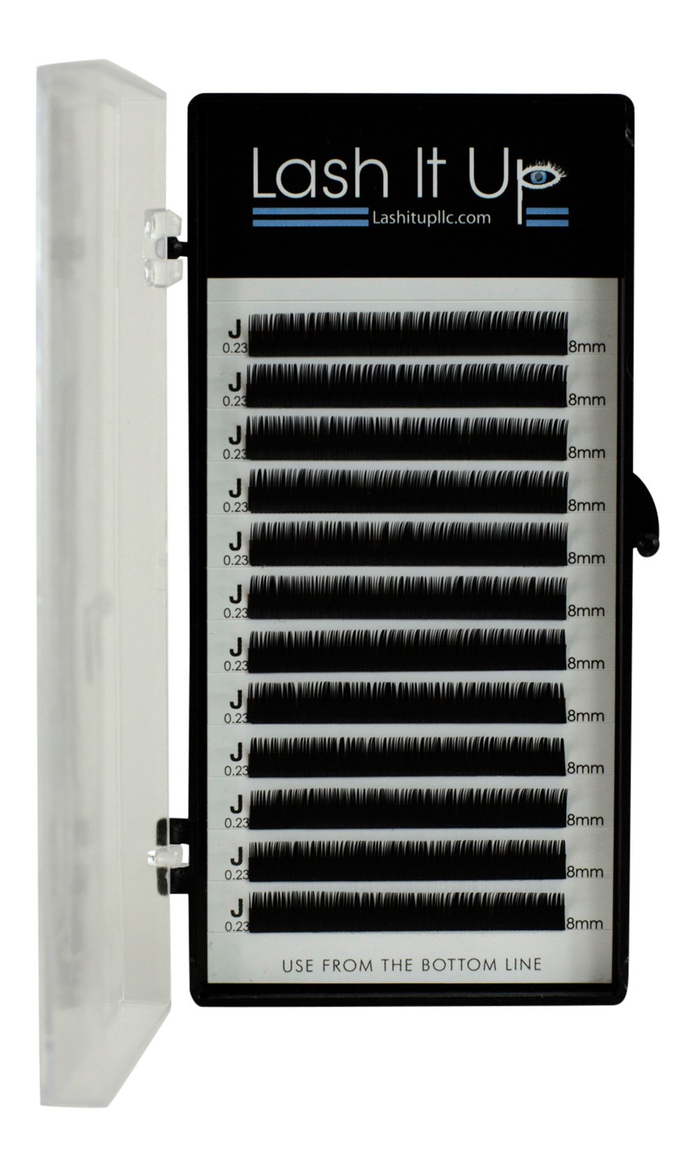Lash it up Eyelash Extensions - J Curl .23mm Width 8mm Length - Natural Looking Lashes for Everyday Wear & Special Occasions