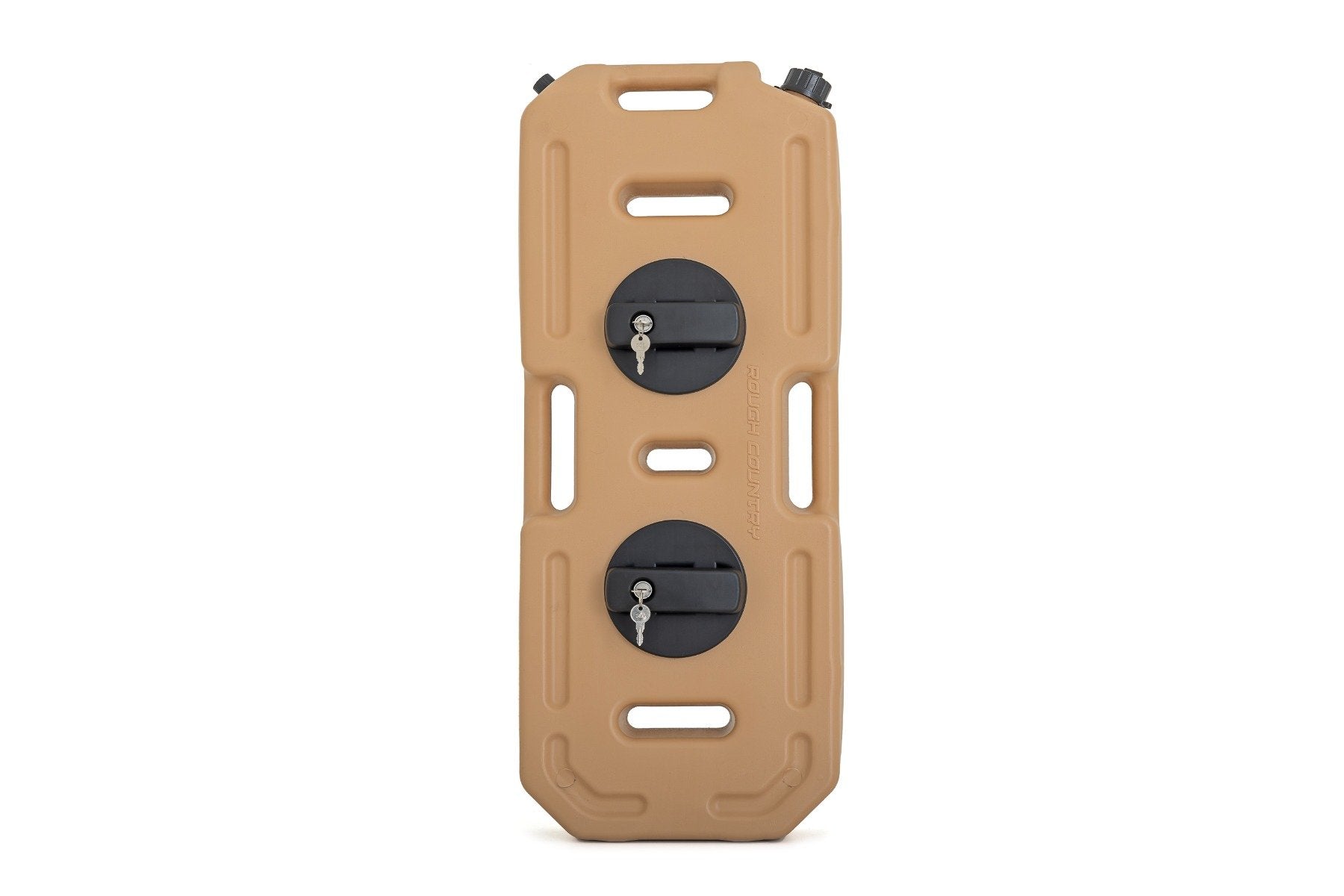 20L Heavy-Duty Tan Fluid Container with Lockable Lid - Portable Gasoline, Oil & Water Storage for Camping, Boating & Emergency Supplies (Model: 99063A)