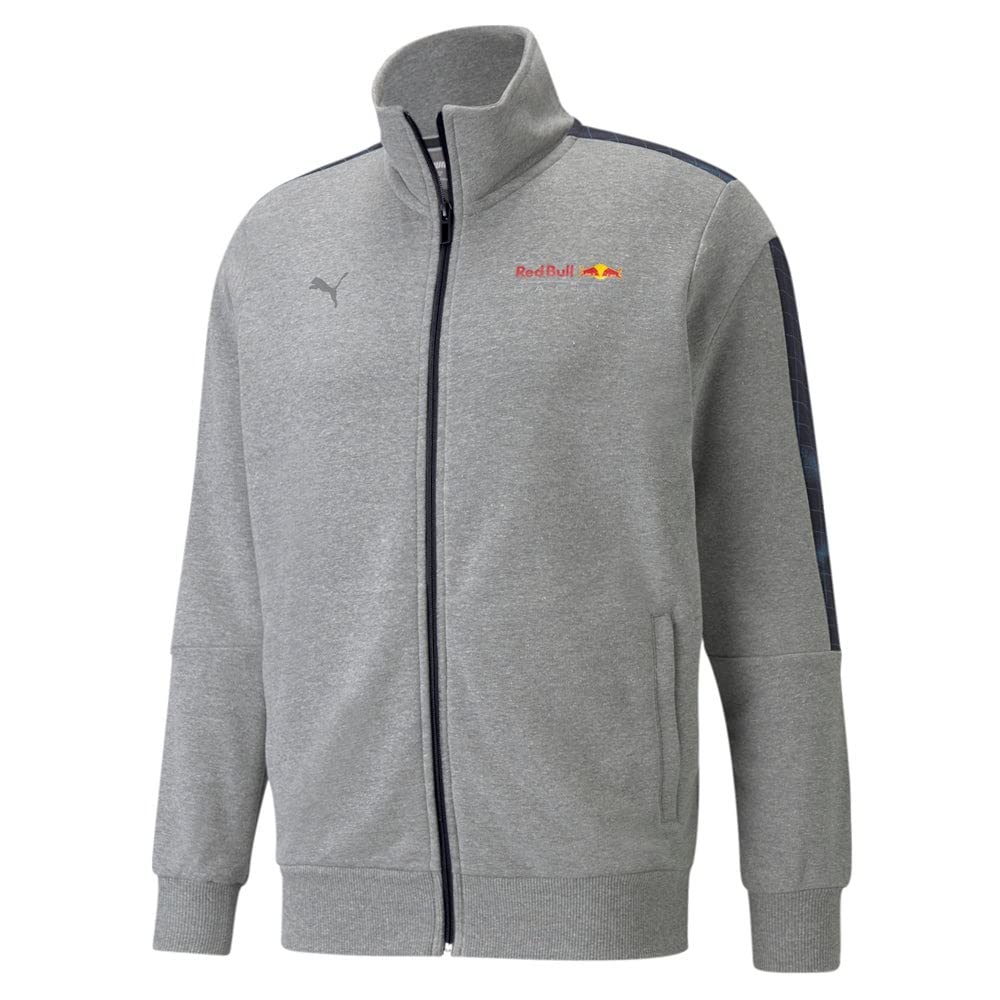 Puma Men's RBR T7 Full-Zip Casual Jacket - Lightweight Outerwear Coat for Running, Hiking & Everyday Wear (Grey)