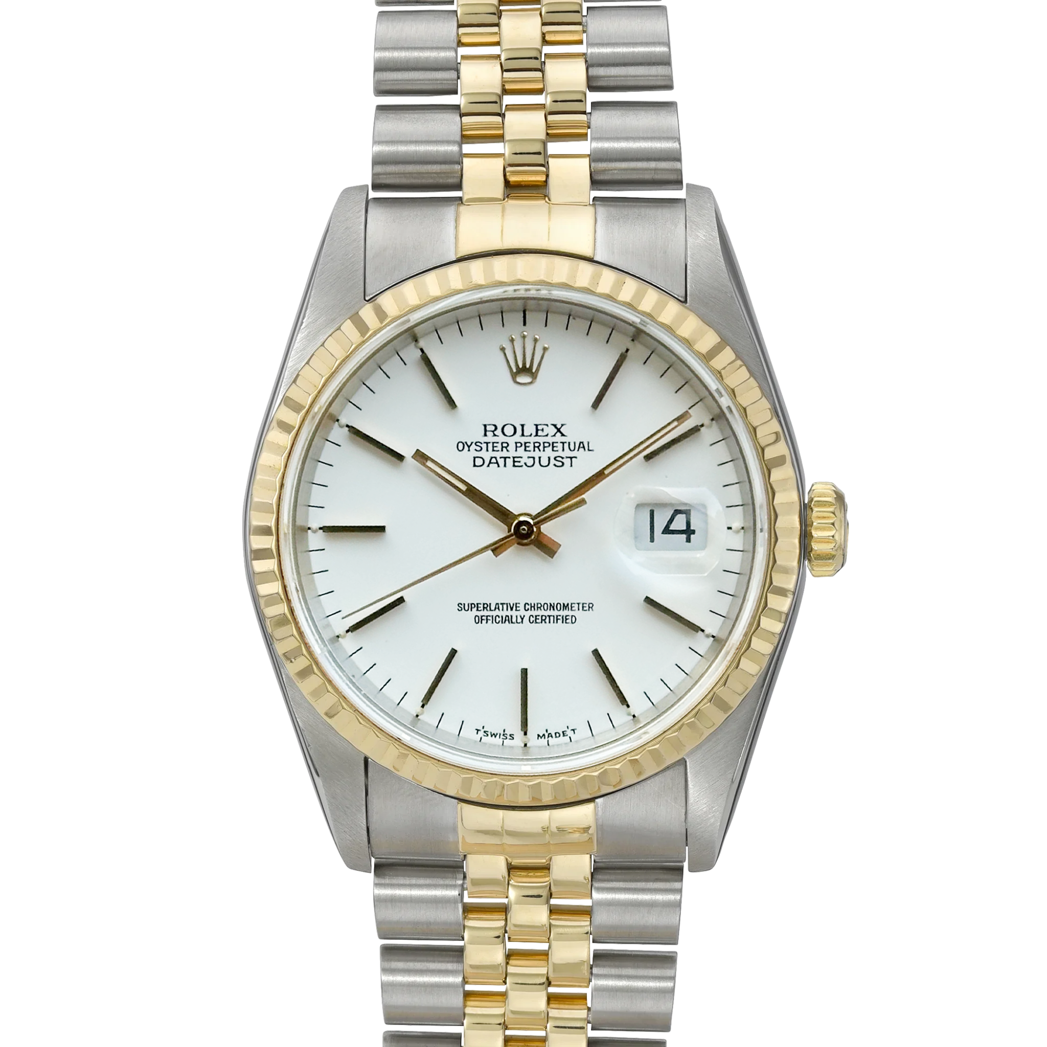 Rolex Datejust 16233 Men's Watch - White Index Dial, Jubilee Bracelet - Luxury Dress Watch for Business & Formal Occasions