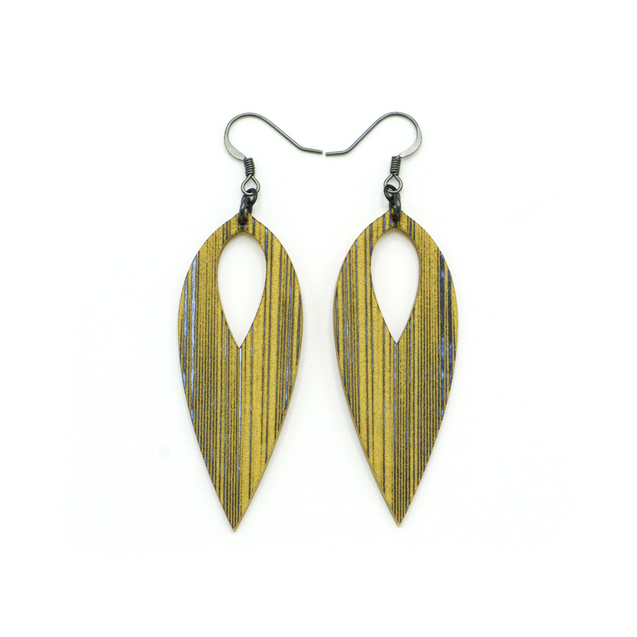 Nativas 13R Acrylic Earrings - Celestial Blue & Gold Dangle Hoops for Women | Perfect for Parties, Weddings & Everyday Wear