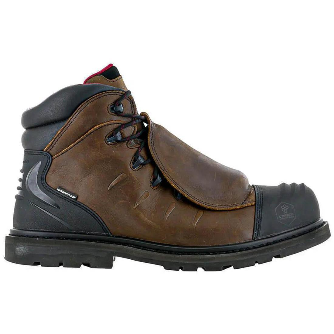 Waterproof Steel Toe Work Boots for Men - Hammer Met Guard Carbon Toe Safety Shoes, Chocolate Brown - Ideal for Construction, Warehouse & Outdoor Work