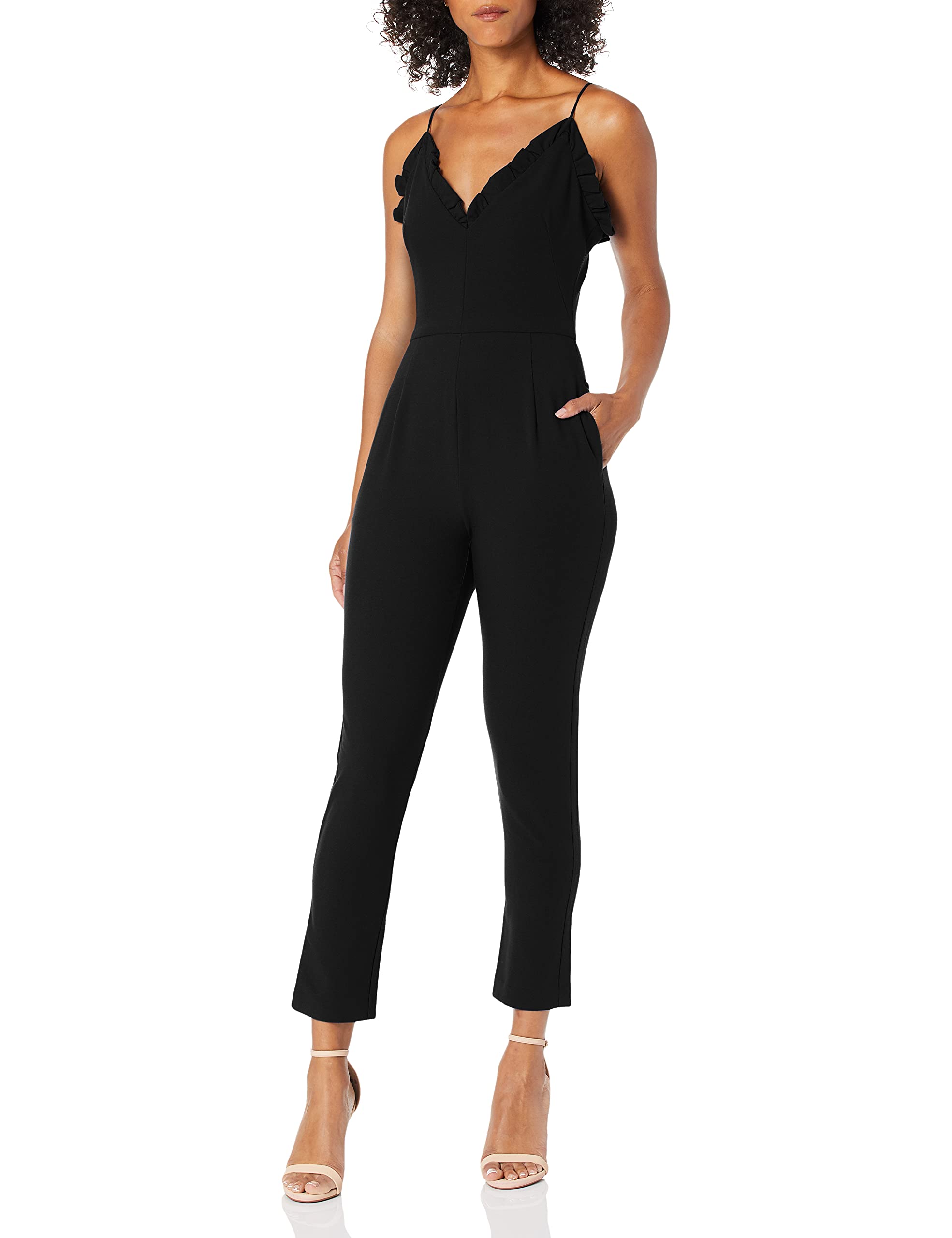Black Halo Women's Biscayne Jumpsuit - Elegant One-Piece Romper for Casual & Evening Wear | Perfect for Parties, Weddings & Office Outfits