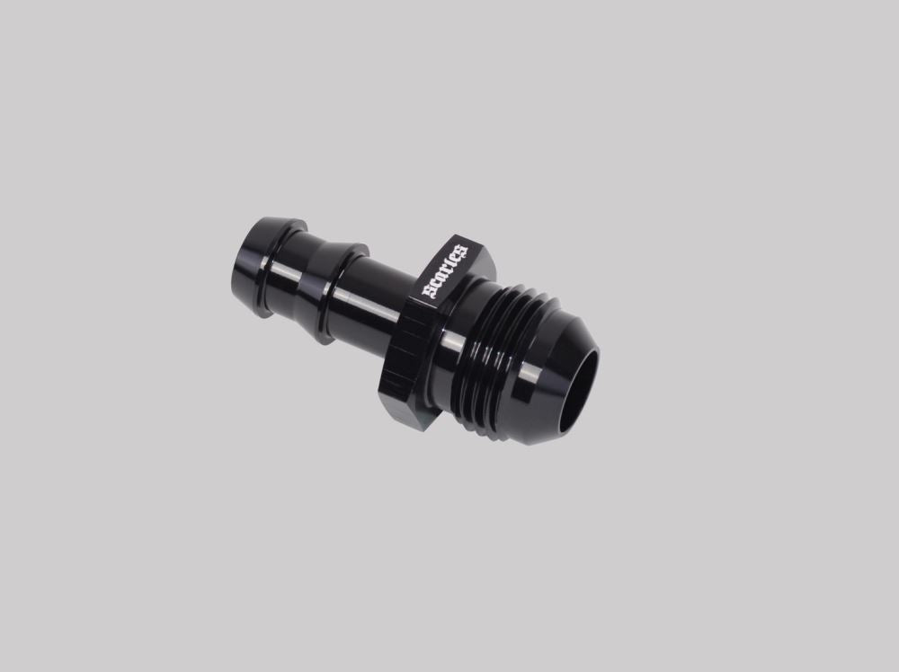 10 AN Flare to Barb Straight Fitting - SCARLES - High Performance Hydraulic Hose Connector for Automotive, Marine, and Industrial Applications