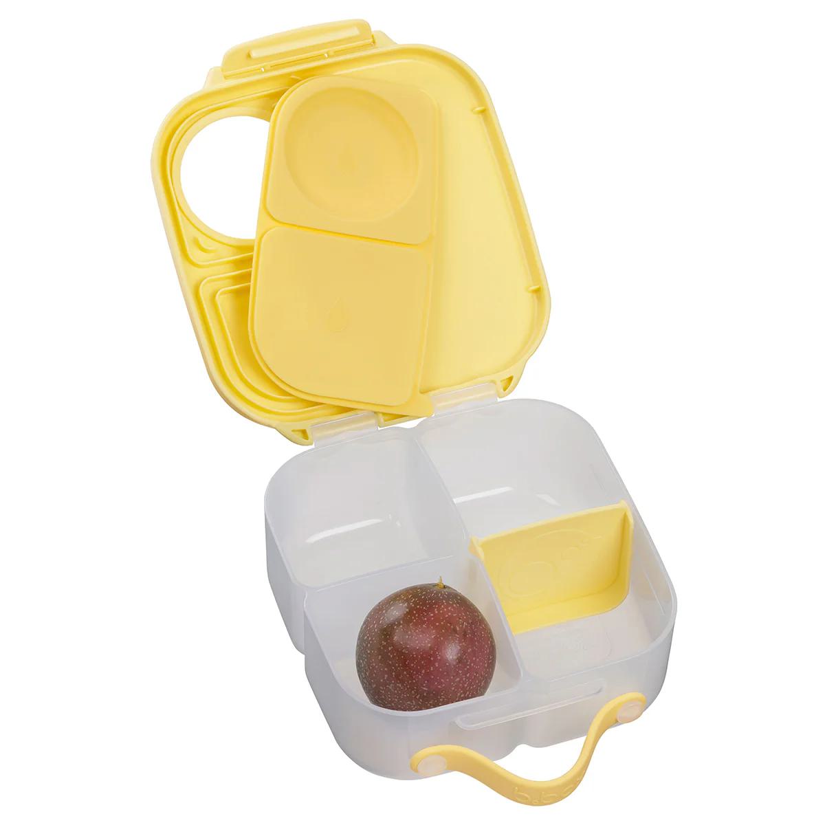 b.box MINI Lunch Box for Kids - BPA-Free, Leak-Proof Food Container with Insulated Compartment | Perfect for School, Picnics & Travel - Lemon Twist Color