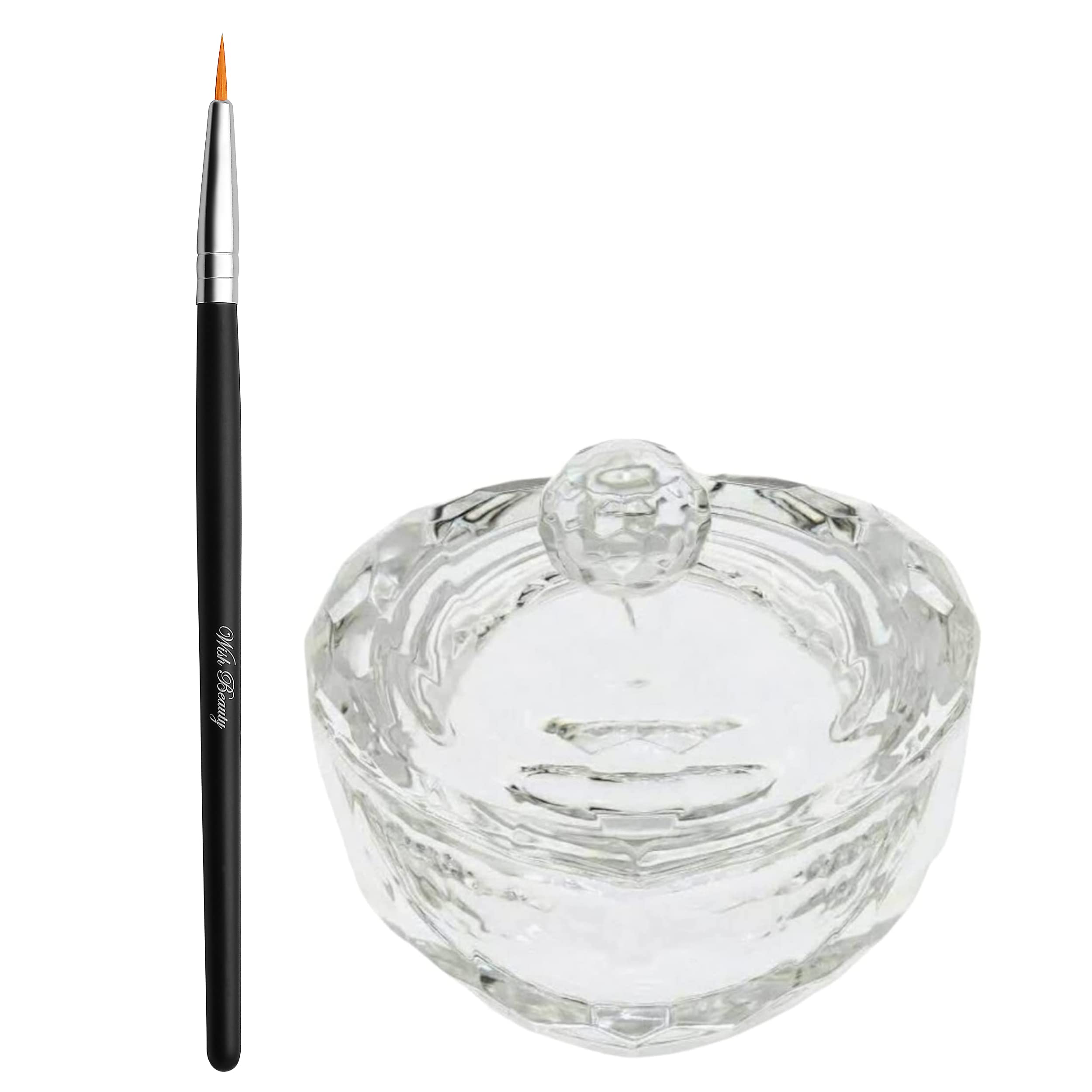 Professional Eyelash & Eyebrow Tinting Kit - Wish Beauty Tint Lash Brush + 30ml Heart-Shaped Dappen Dish | DIY Lash Lift, Brow Tinting, Salon-Quality Results at Home