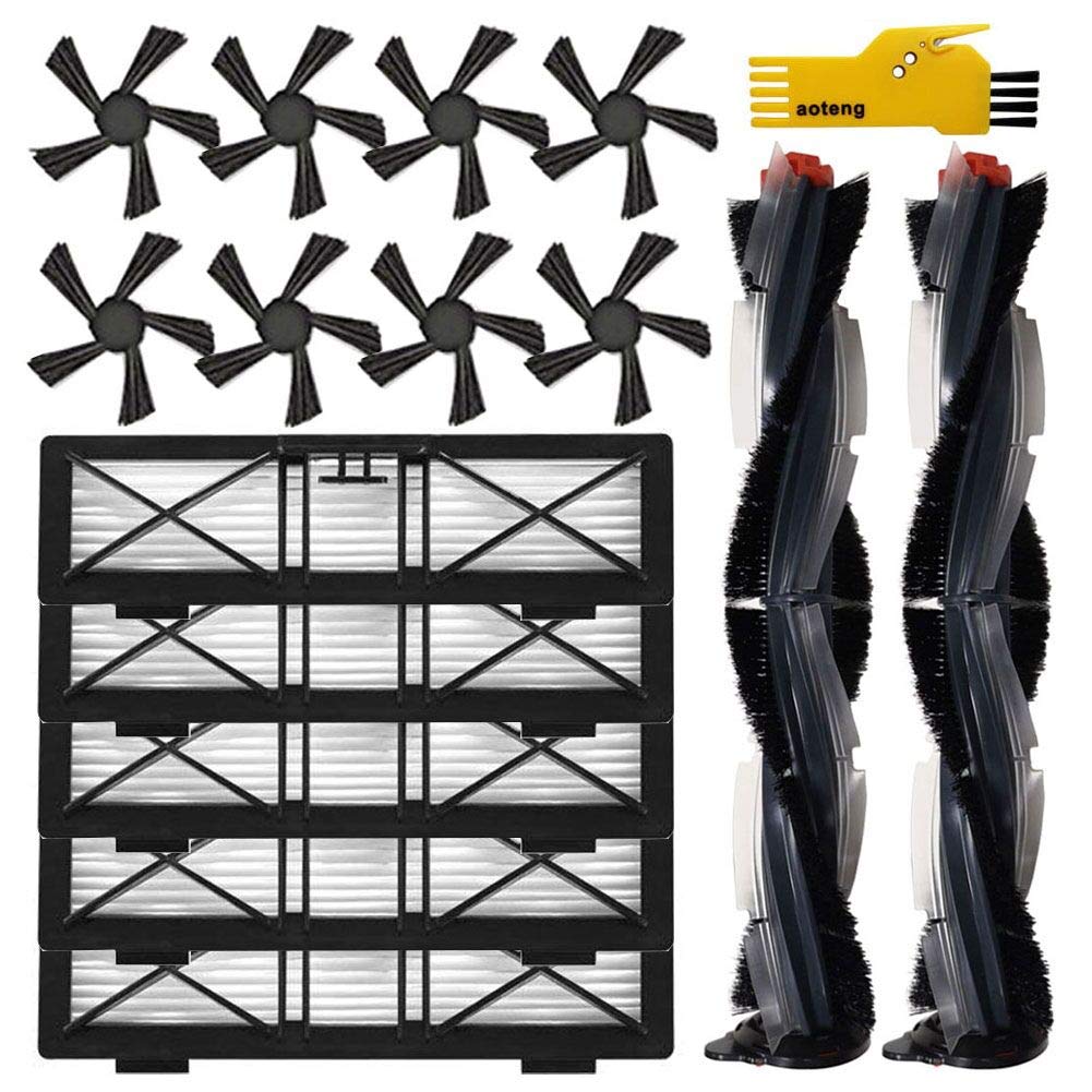 Neato Botvac D Series D75 D80 D85 & Connected D3 D4 D5 D6 D7 Replacement Parts Kit - Main Brush, Side Brush & Ultra Performance Filter - Compatible with Robot Vacuum Cleaners for Home Cleaning