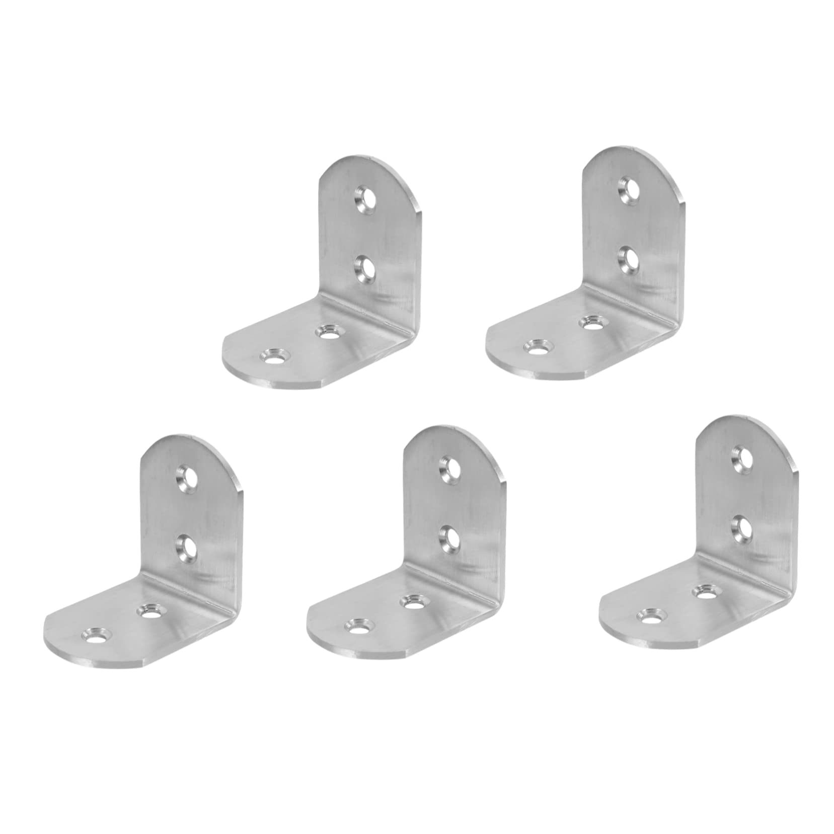 OSALADI 5-Pack Stainless Steel Corner Brackets - Heavy Duty Metal Shelf Brackets for Wall Mounted Shelves, Desks & Countertops | Perfect for Kitchen, Garage, Office & DIY Storage Solutions