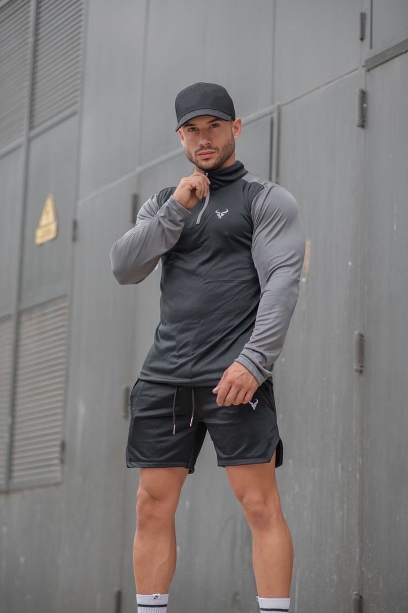 Cerus Black Flex 1/4 Zip Pullover - Lightweight Performance Quarter Zip Sweatshirt for Men | Gym, Running & Outdoor Activities