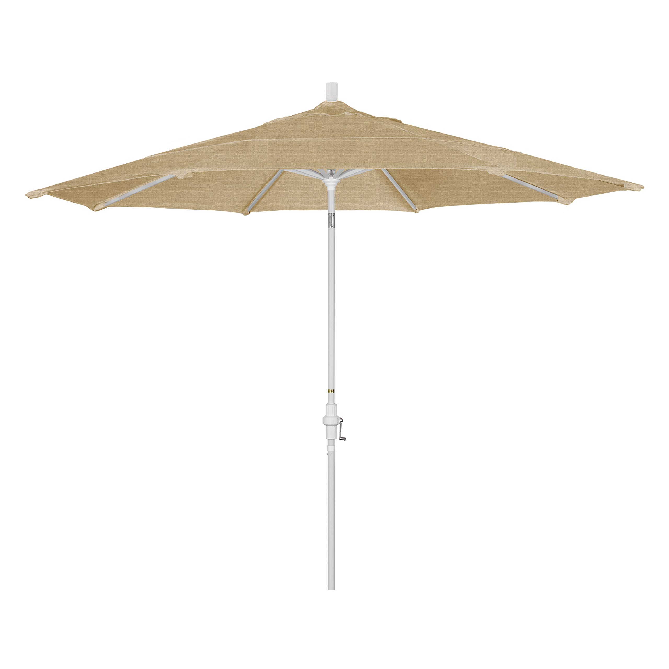 11' Round Aluminum Market Umbrella with Crank & Tilt - Bronze Pole for Patio & Outdoor Dining