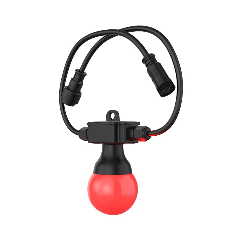 Chauvet DJ Festoon 2 RGB Color Mixing LED Bulb String Light - 49ft Waterproof Outdoor Party Lights for Weddings, Backyards & Events