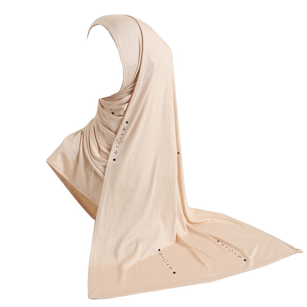 Instant Ready-to-Wear Muslim Hijab Scarf for Women - Soft Modal Fabric Long Head Wrap - Perfect for Prayer, Work & Everyday Wear