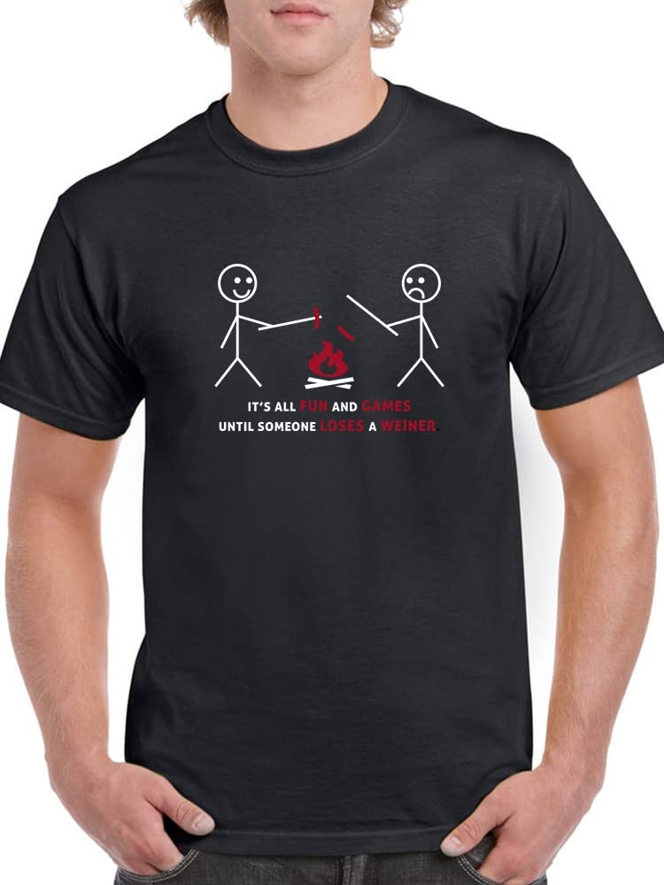 Smartprints Graphic Tee - Fun Games Design, Loses A Weiner Regular Fit for Casual Wear & Gaming Events