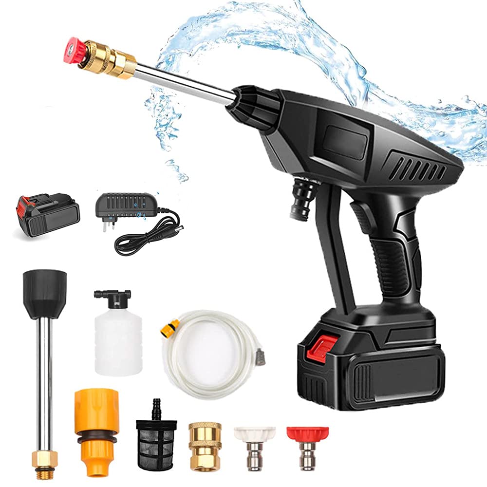 25V Cordless Electric Pressure Washer - Portable Handheld Power Washer for Car Washing, Home Cleaning, Garden Care - Perfect for Cars, Fences, Pool Decks, Patios & Outdoor Surfaces