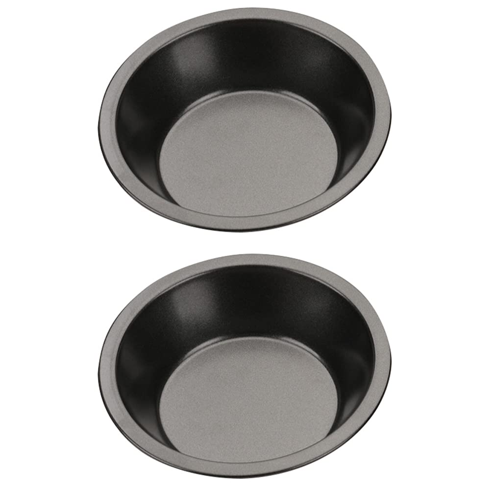 Hemoton 2-Piece Nonstick Carbon Steel Round Cake Baking Pan Set - Perfect for Pizza, Bread, Pastry & Desserts - Ideal for Home & Restaurant Kitchen Baking