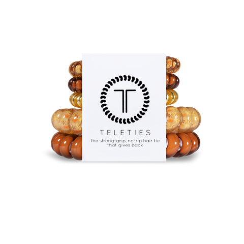 Butterscotch Mix Hair Tie Pack - 12pcs Soft Elastic Hair Bands for Women & Girls - Perfect for Ponytails, Braids & Everyday Styling