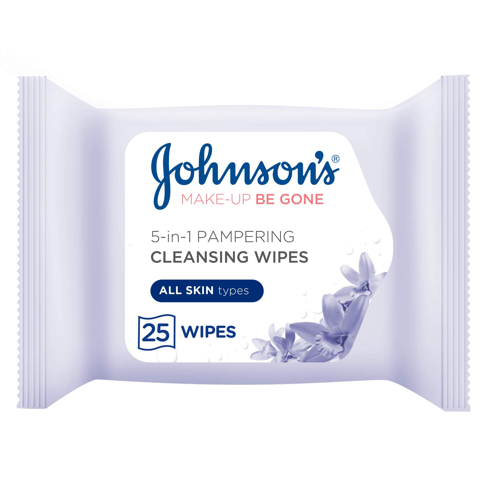 Johnson's Make Up Be Gone Pampering Wipes - Gentle Facial Cleansing Wipes for Makeup Removal & Skin Care | Perfect for Travel, Gym & Daily Use