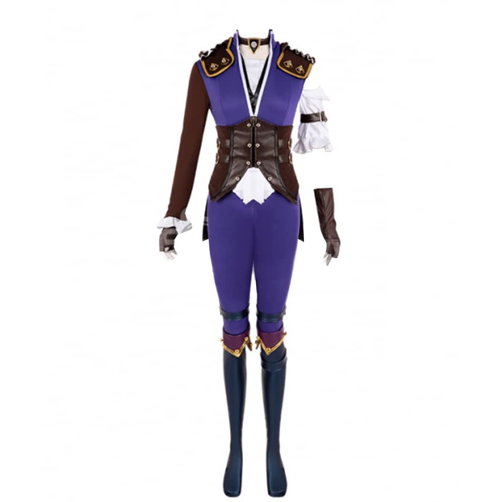 SFWXCOS Women's Arcane Caitlyn Cosplay Costume - Premium Halloween Carnival Outfit for Cosplay, Comic Con & Themed Parties | Perfect for Halloween, Anime Conventions & Roleplaying Events