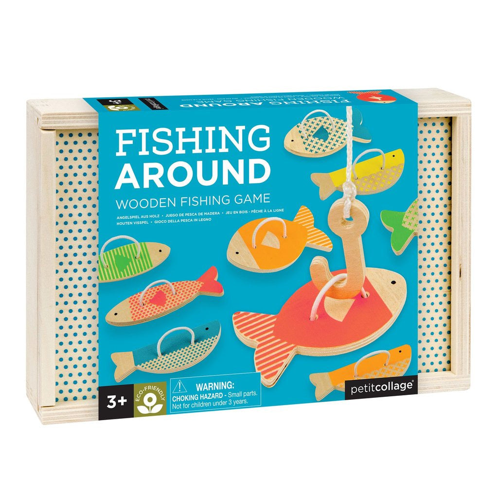 Petit Collage Wooden Magnetic Fishing Game for Kids - Fun Learning Toy for Toddlers & Preschoolers - Perfect for Birthday Gifts & Indoor Playtime