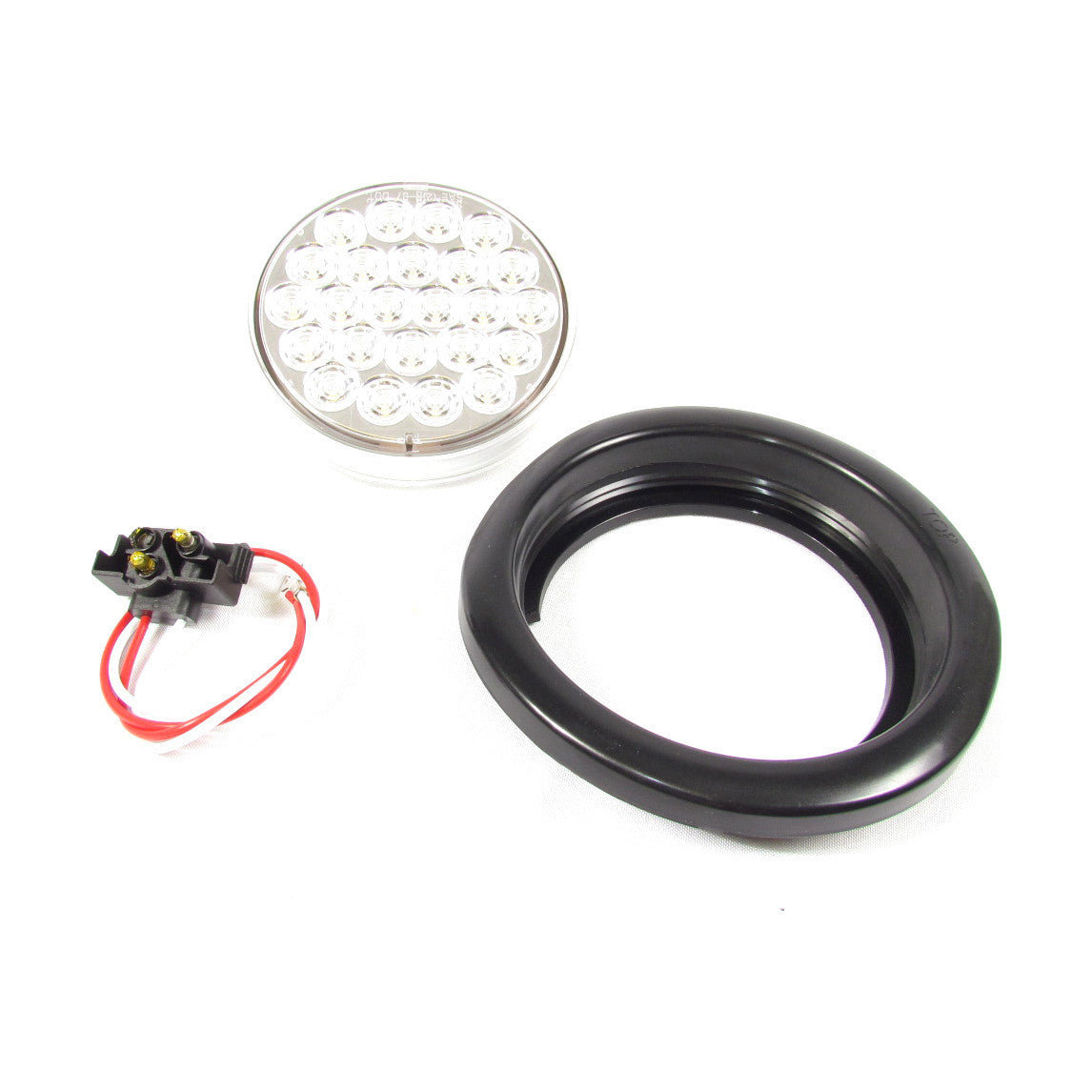 Fortpro 4 White Round Marker LED Light with 24 LEDs & Clear Lens - Waterproof, Durable for Trucks, Boats, RVs & Off-Road Vehicles