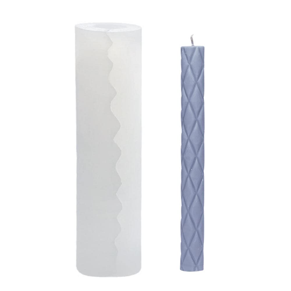 ORNOOU 3D Twisted Long Taper Candlestick Silicone Candle Mold - DIY Tall Pillar Candle Making Kit for Aromatherapy, Epoxy Resin Crafts - Perfect for Home Decor, Wedding Centerpieces & Relaxation Gifts