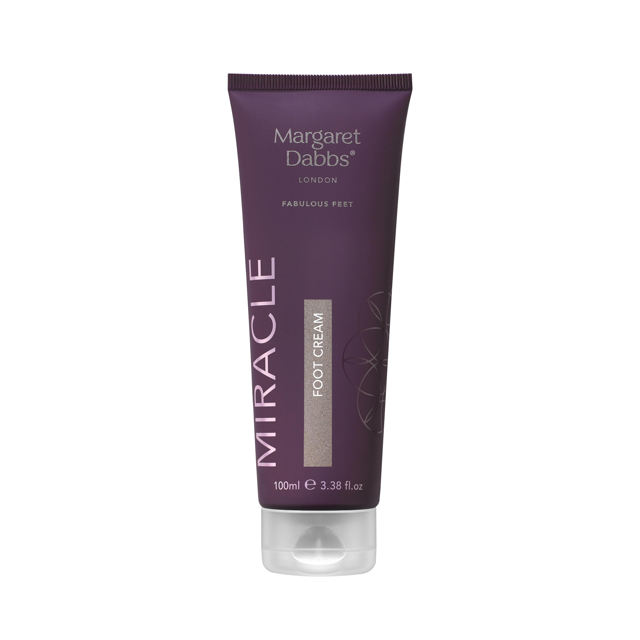 Margaret Dabbs London Miracle Foot Cream - Odor Control for Excessive Sweating, Skin & Nail Repair - 3.38 oz Hydrating Foot Treatment - Perfect for Dry Cracked Heels, Athletes & Post-Pedicure Care