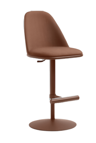 Midj Lea SG TS Stool - Modern Adjustable Bar Stool for Kitchen, Dining Room & Home Office - Ergonomic Design with Comfortable Seat & Sturdy Base