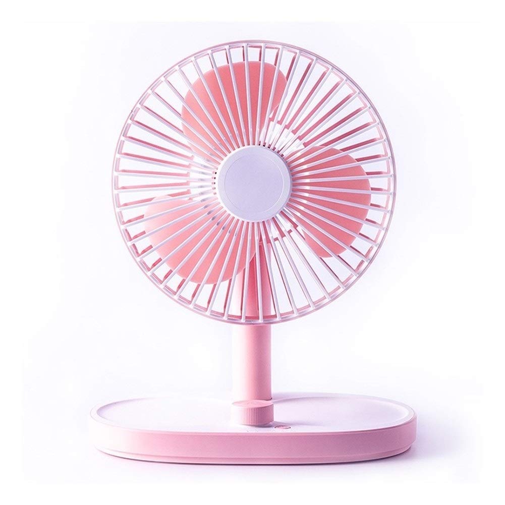 HUACHEN-LS Mini Handheld Fan - Portable USB Rechargeable Fan with 1200mAh Battery, Pink - Personal Cooling Fan for Office, Dorm, Travel, Outdoor Activities & Bedside Use