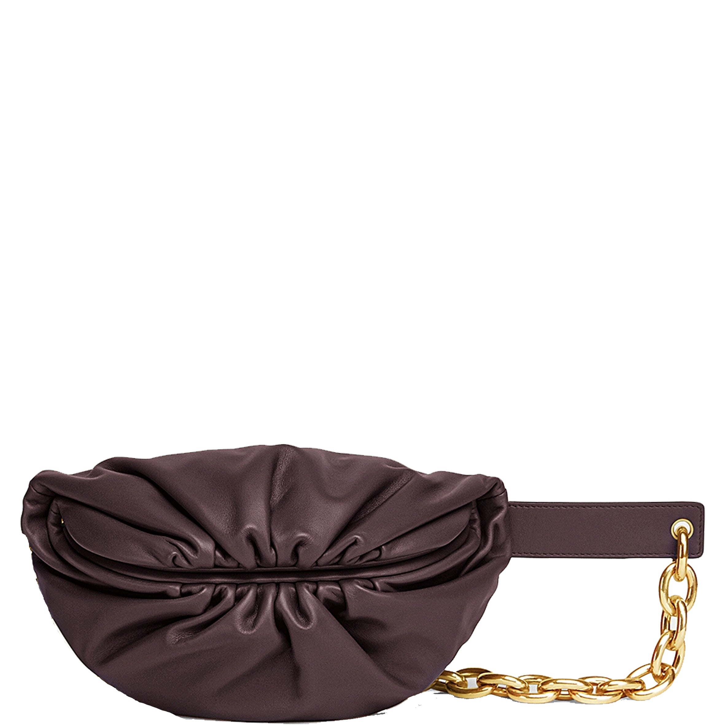 Trendy Mini Pouch Chain Belt Bag for Women - Stylish Grape & Gold Crossbody Purse, Perfect for Concerts, Travel & Everyday Use