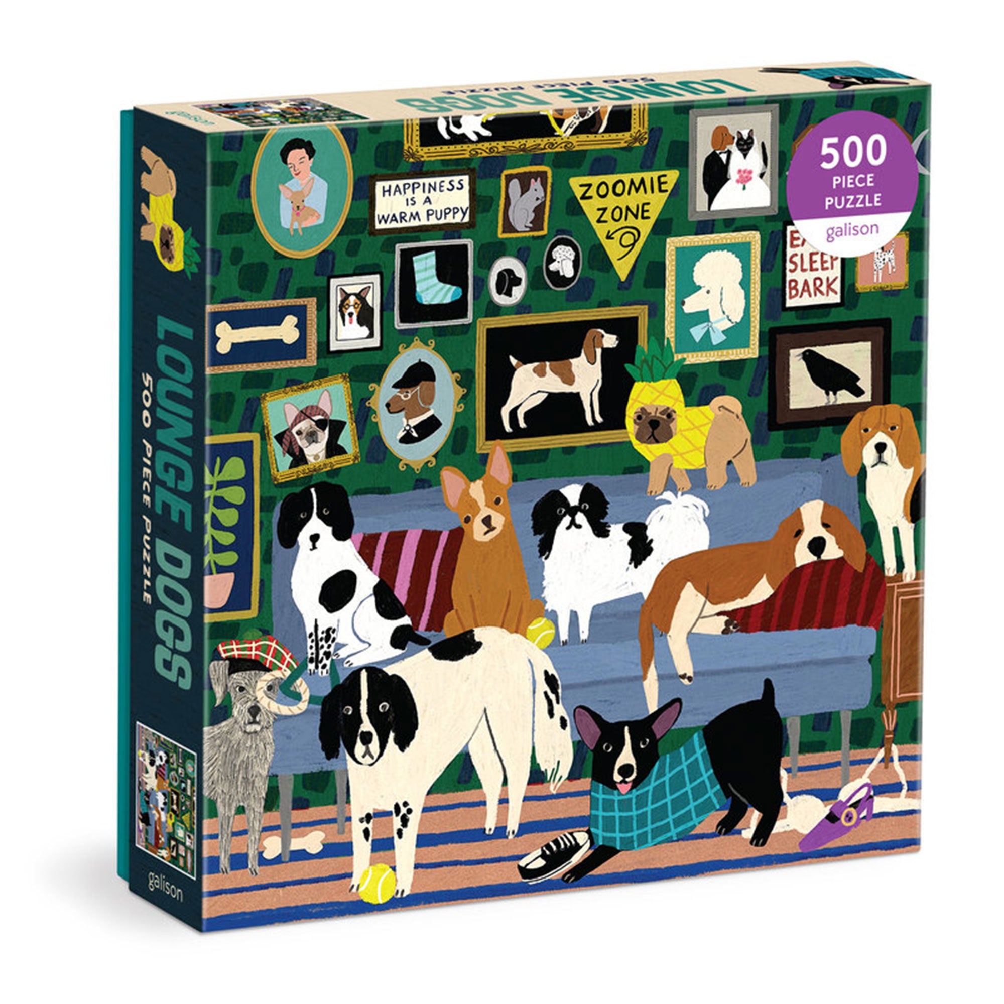 500 Piece Puzzle - Lounge Dogs Jigsaw Puzzle for Adults & Teens - Fun & Challenging Family Game Night Activity - Perfect for Relaxation & Stress Relief