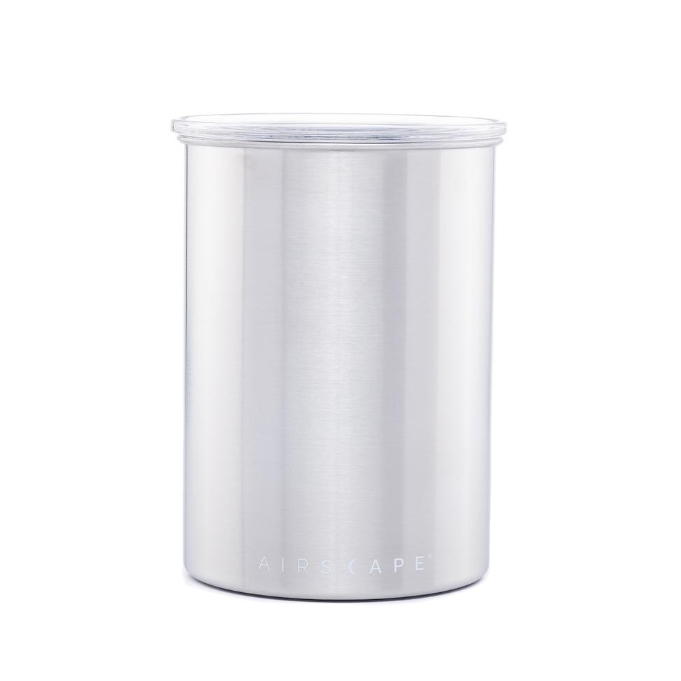 Airscape Classic 1 lb Airtight Coffee Canister - Stainless Steel Coffee Storage Container for Freshness - Perfect for Kitchen Countertop, Pantry, or Office Use