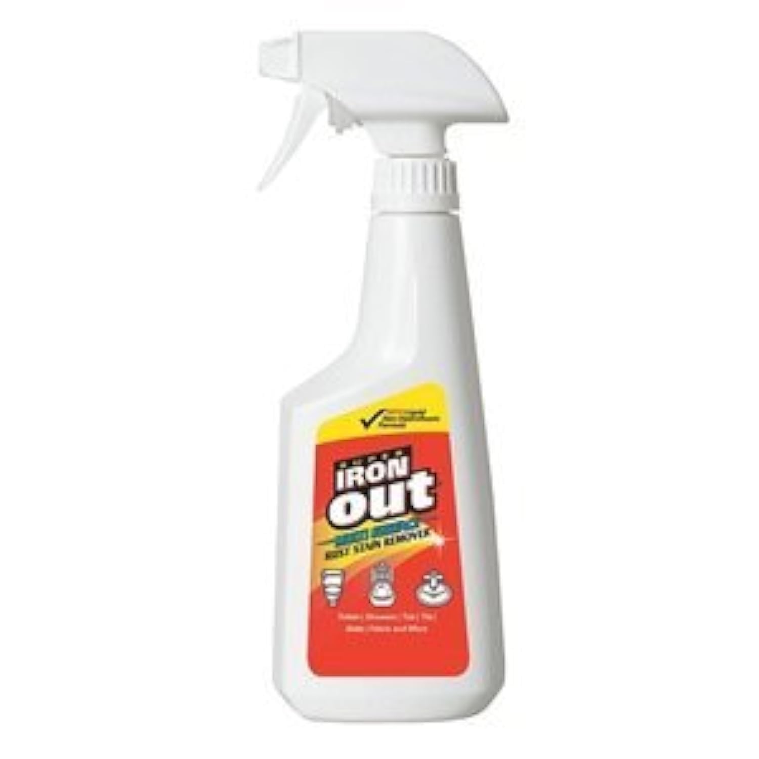Iron Out Rust Remover Spray - 16 oz Trigger Bottle for Stains on Bathroom, Kitchen & Outdoor Tools - Fast Acting Rust Stain Remover for Sinks, Tubs & Metal Surfaces