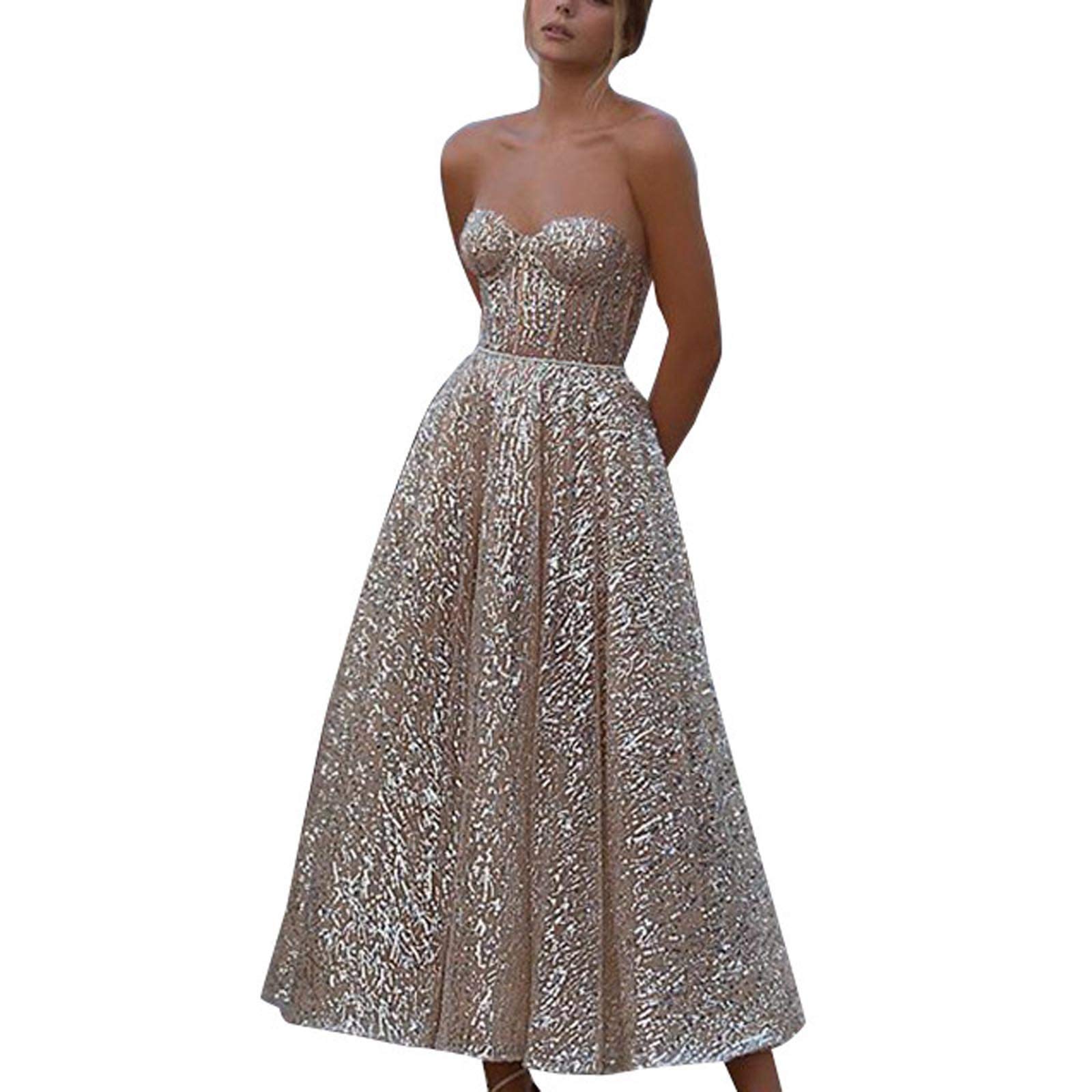 Women's Elegant Boho Floral Lace V-Neck Swing Dress - Casual Hollow Out Evening Gown for Wedding Guest, Party & Special Occasions