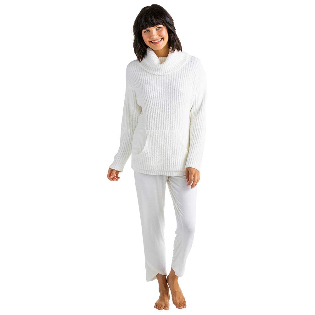 Softies Women's Ultra Soft Marshmallow Slouch Turtleneck Lounge Set - Cozy Winter Loungewear for Relaxing at Home, Yoga & Casual Outings